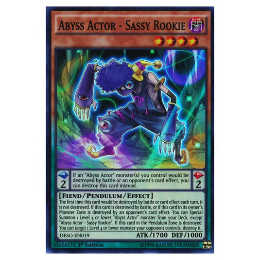 Yu-Gi-Oh! - Destiny Soldiers - Abyss Actor - Sassy Rookie (Super Rare) DESO-EN019