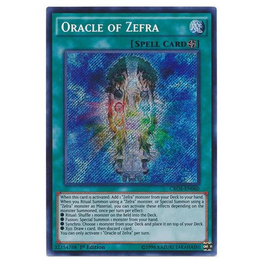 Yu-Gi-Oh! - Crossed Souls - Oracle of Zefra (Secret Rare) CROS-EN060
