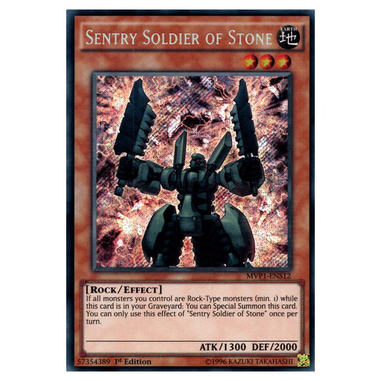 Yu-Gi-Oh! - Yu-Gi-Oh! The Dark Side of Dimensions Movie Pack Secret Edition - Sentry Soldier of Stone (Secret Rare) MVP1-ENS12