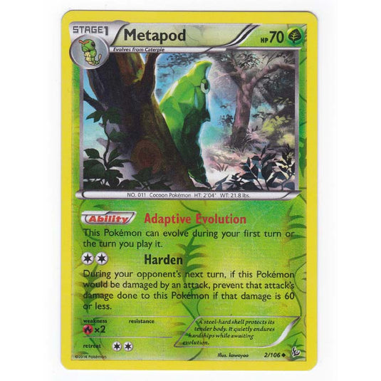 Pokemon - XY - Flashfire - (Reverse Holo) Metapod - 2/106