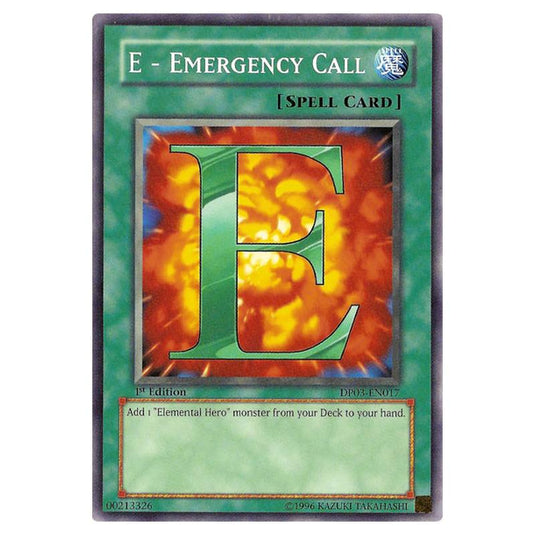 Yu-Gi-Oh! - Duelist Pack - Jaden Yuki 2 - E - Emergency Call (Common) DP03-EN017