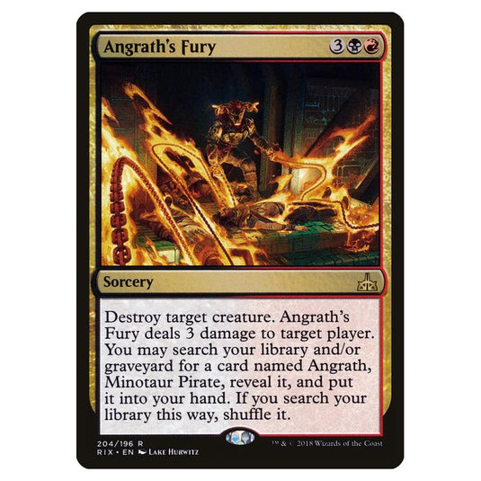 Magic The Gathering - Rivals Of Ixalan - Angrath\\'s Fury - 204/196