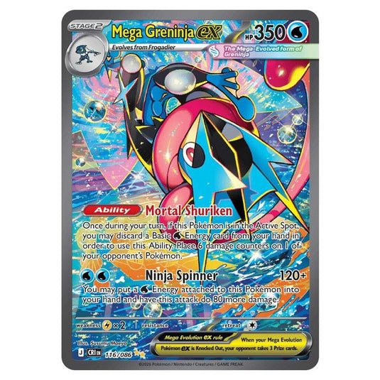 Pokemon - Mega Evolution - Chaos Rising - Mega Greninja ex - 116/086