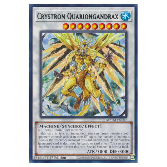 Yu-Gi-Oh! - Maze of the Master - Crystron Quariongandrax (Rare) MZTM-EN087