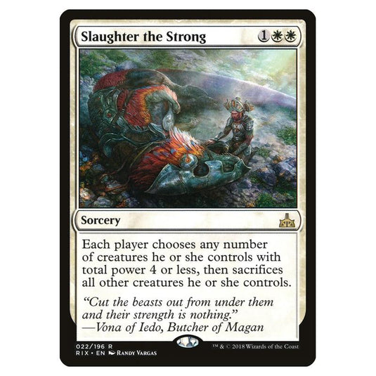 Magic The Gathering - Rivals Of Ixalan - Slaughter The Strong - 22/196 (Foil)