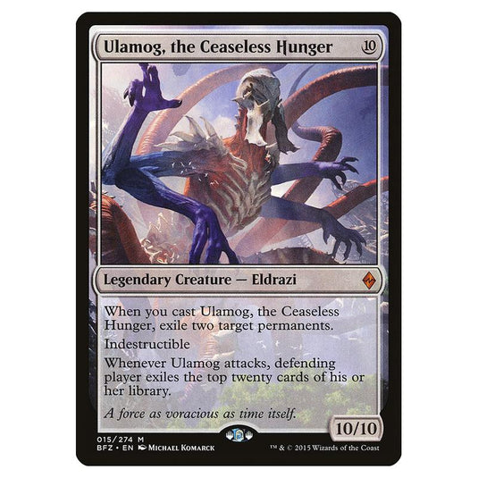 Magic The Gathering - Battle For Zendikar - Ulamog, The Ceaseless Hunger - 15/274 (Foil)