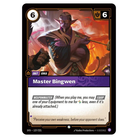 Riftbound: League of Legends TCG - Spiritforged - Master Bingwen - 127/221