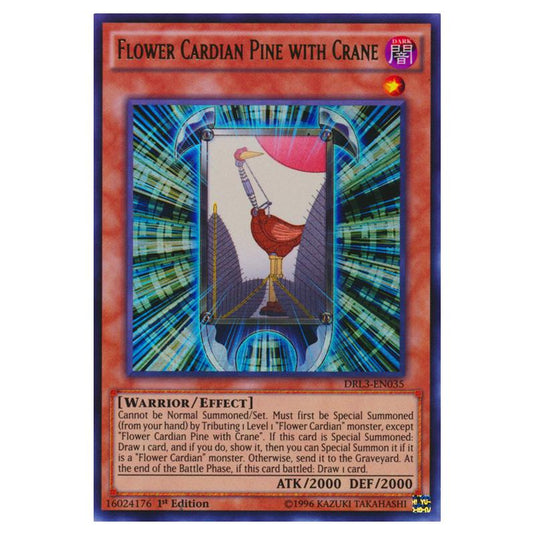 Yu-Gi-Oh! - Dragons of Legend - Unleashed - Flower Cardian Pine with Crane (Ultra Rare) DRL3-EN035