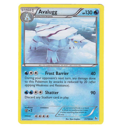 Pokemon - XY - Flashfire - Avalugg - 31/106