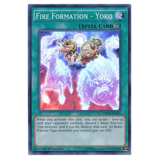 Yu-Gi-Oh! - 2014 Mega-Tin Mega Pack - Fire Formation - Yoko (Super Rare) MP14-EN104