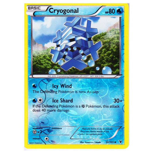 Pokemon - Black & White - Noble Victories - (Reverse Holo) - Cryogonal 32/101