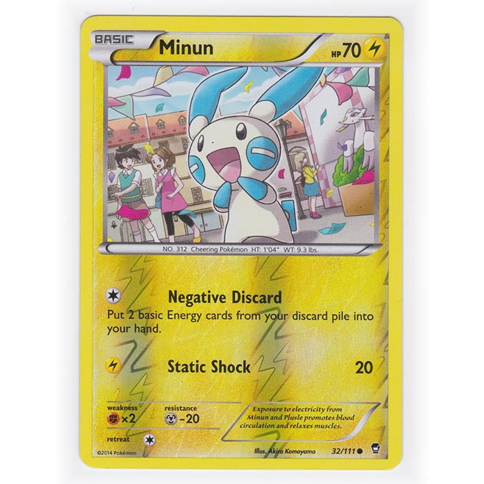 Pokemon - XY Furious Fists - (Reverse Holo) - Minun - 32/111 Pokemon - XY Furious Fists - (Reverse Holo) - Minun - 32/111
