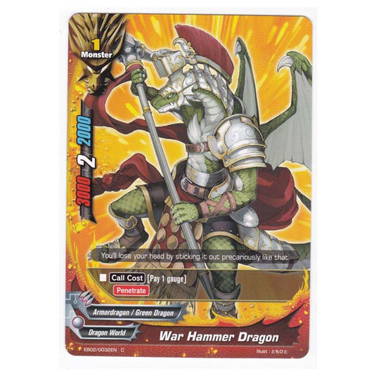 Future Card Buddyfight - Great Clash Dragon VS Danger - War Hammer Dragon - 32/48