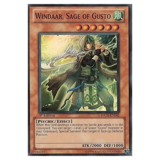 Yu-Gi-Oh! - Hidden Arsenal 5 - Steelswarm Invasion - Windaar, Sage of Gusto (Super Rare) HA05-EN042