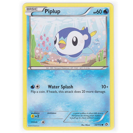 Pokemon - Black & White - Legendary Treasures - Piplup - 33/113