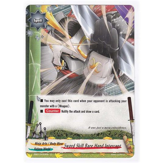 Future Card Buddyfight - Immortal Entities - Sword Skill Bare Hand Intercept - 33/48