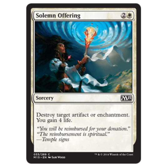 Magic the Gathering - M15 Core Set - Solemn Offering - 33/269