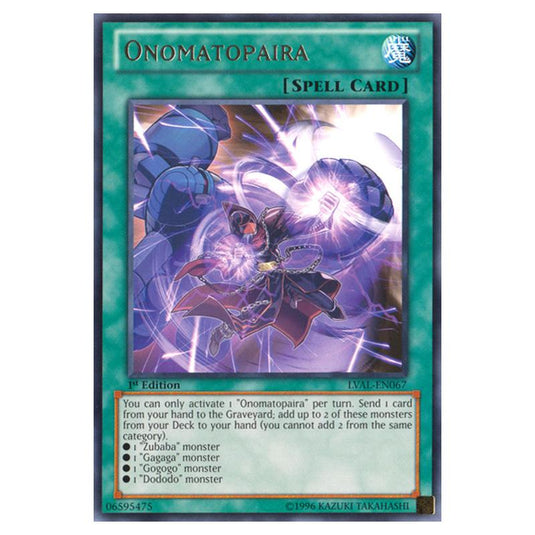 Yu-Gi-Oh! - Legacy of the Valiant - Onomatopaira (Rare) LVAL-EN067