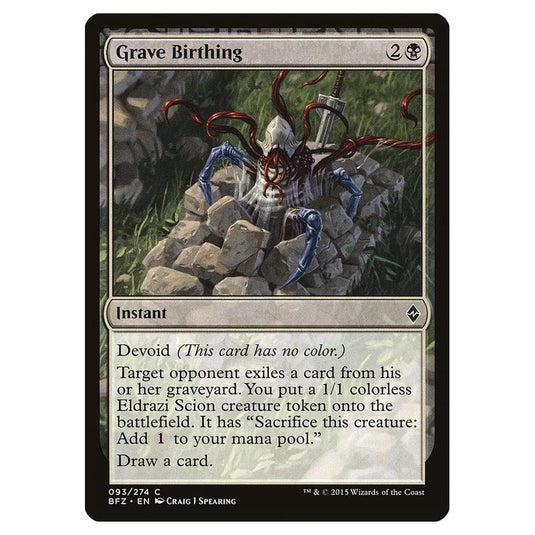 Magic The Gathering - Battle For Zendikar - Grave Birthing - 93/274 (Foil)