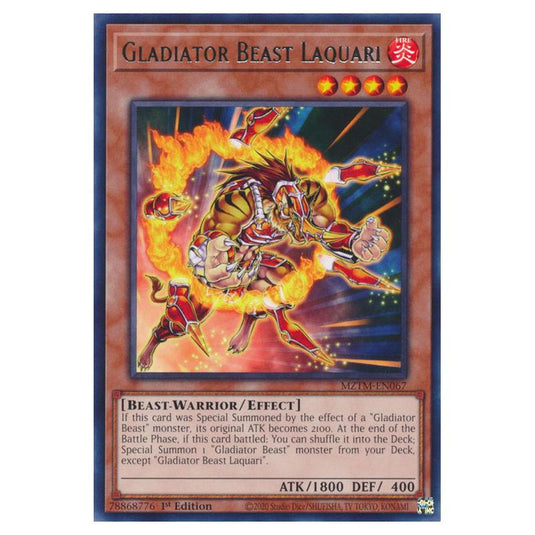 Yu-Gi-Oh! - Maze of the Master - Gladiator Beast Laquari (Rare) MZTM-EN067