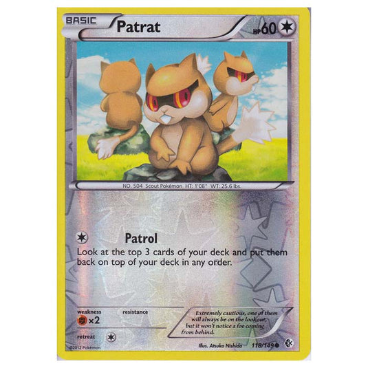 Pokemon - Black & White - Boundaries Crossed (Reverse Holo) - Patrat 118/149