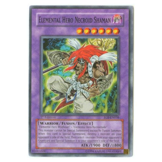 Yu-Gi-Oh! - Enemy of Justice - Elemental HERO Necroid Shaman (Common) EOJ-EN036