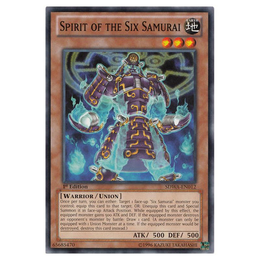 Yu-Gi-Oh! - Samurai Warlords Structure Deck - Spirit of the Six Samurai (Common) SDWA-EN012