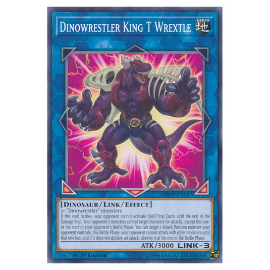 Yu-Gi-Oh! - 2019 Gold Sarcophagus Tin Mega Pack - Dinowrestler King T Wrextle (Common) MP19-EN187