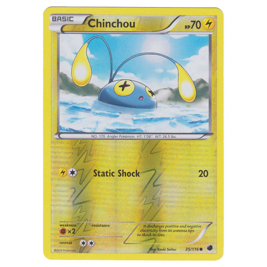 Pokemon - Black & White - Plasma Freeze - (Reverse Holo) Chinchou - 35/116