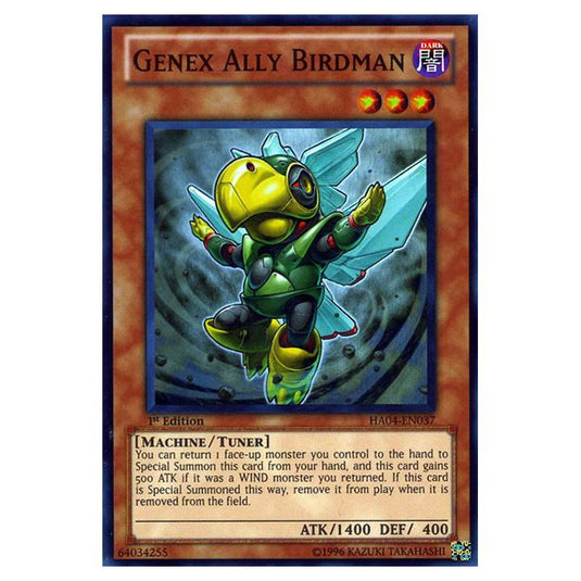 Yu-Gi-Oh! - Hidden Arsenal 4 - Trishula's Triumph - Genex Ally Birdman (Super Rare) HA04-EN037