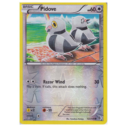 Pokemon - Black & White - Boundaries Crossed (Reverse Holo) - Pidove 123/149