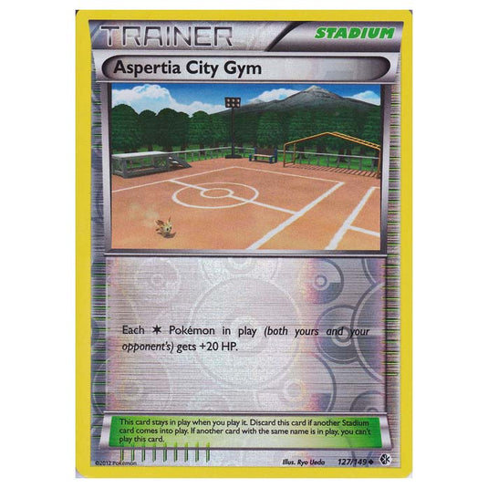 Pokemon - Black & White - Boundaries Crossed (Reverse Holo) - Aspertia City Gym 127/149