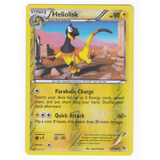 Pokemon - XY - Flashfire - (Reverse Holo) Heliolisk - 37/106