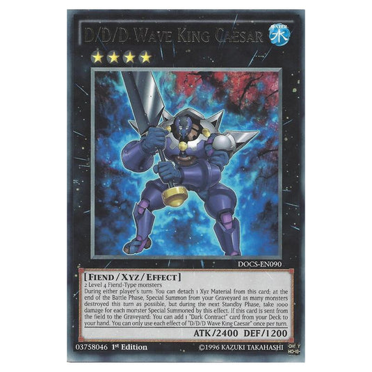 Yu-Gi-Oh! - Dimension of Chaos - D/D/D Wave King Caesar (Rare) DOCS-EN090