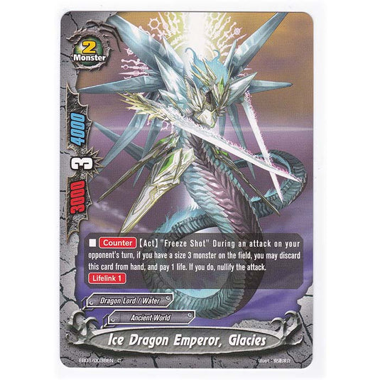 Future Card Buddyfight - Immortal Entities - Ice Dragon Emperor, Glacies - 38/48
