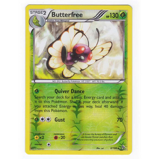 Pokemon - XY - Flashfire - (Reverse Holo) Butterfree - 3/106