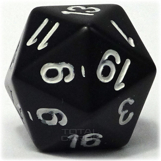 Chessex - Opaque 16mm D20 - Black w/White