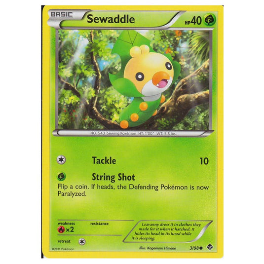 Pokemon - Black & White - Emerging Powers - Sewaddle 3/98