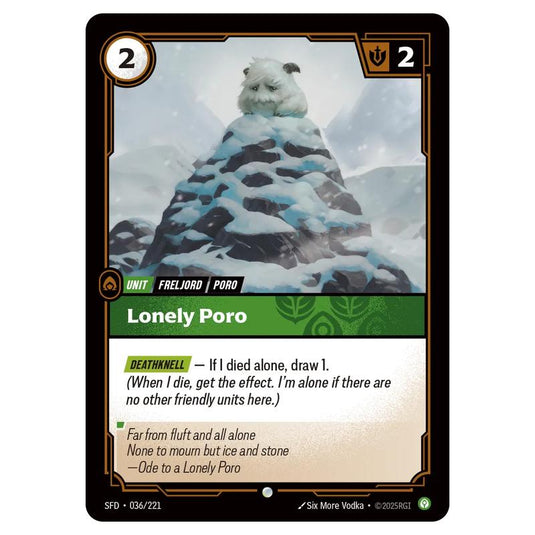 Riftbound: League of Legends TCG - Spiritforged - Lonely Poro - 036/221