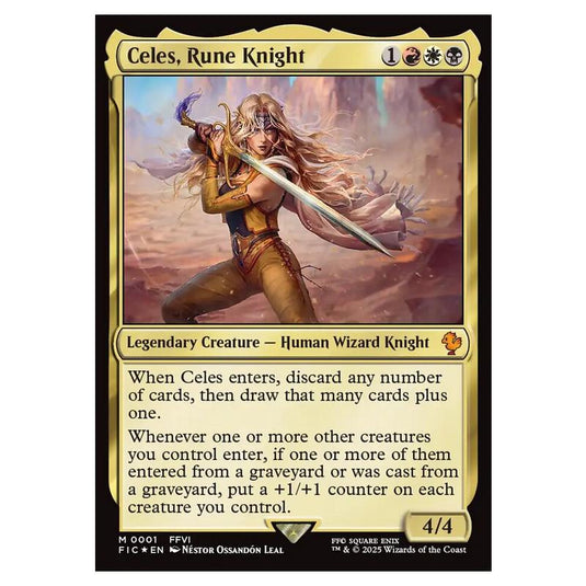 Magic The Gathering - Final Fantasy Commander - Celes, Rune Knight - 1