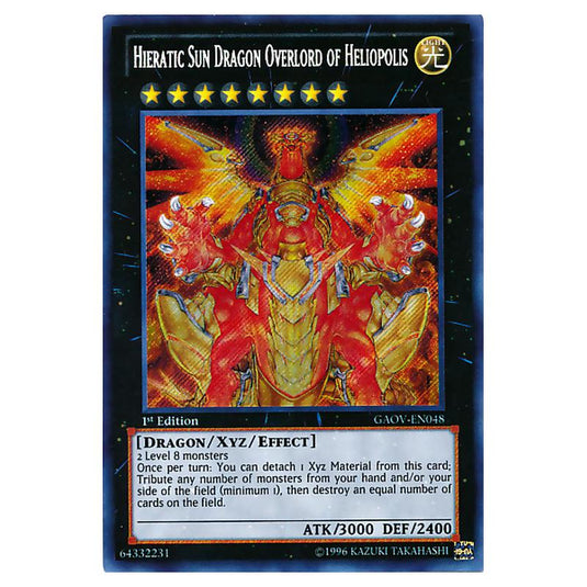 Yu-Gi-Oh! - Galactic Overlord - Hieratic Sun Dragon Overlord of Heliopolis (Secret Rare) GAOV-EN048