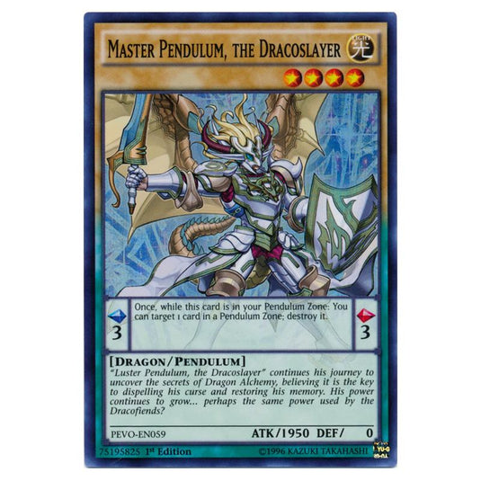 Yu-Gi-Oh! - Pendulum Evolution - Master Pendulum, the Dracoslayer (Super Rare) PEVO-EN059