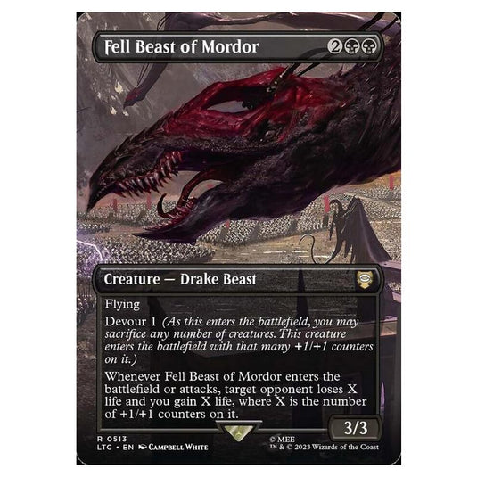 Magic The Gathering - Tales Of Middle-earth Commander - Fell Beast Of Mordor - 513 (Foil)
