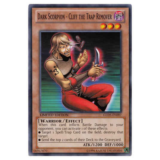 Yu-Gi-Oh! - Gold Series - Haunted Mine - Dark Scorpion - Cliff the Trap Remover (Common) GLD5-EN007
