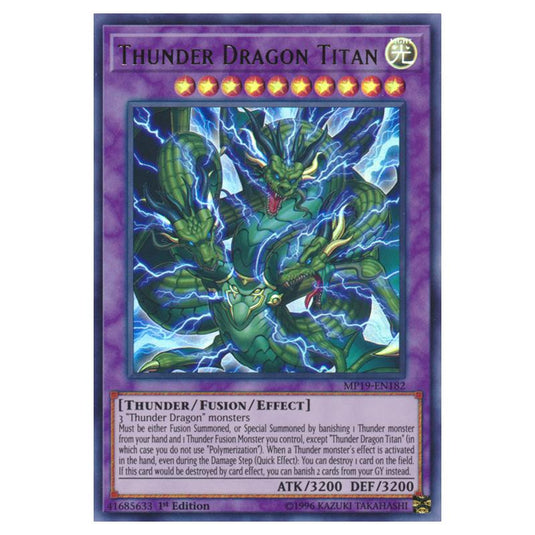 Yu-Gi-Oh! - 2019 Gold Sarcophagus Tin Mega Pack - Thunder Dragon Titan (Ultra Rare) MP19-EN182