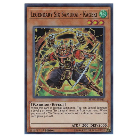 Yu-Gi-Oh! - Spirit Warriors - Legendary Six Samurai - Kageki (Super Rare) SPWA-EN043