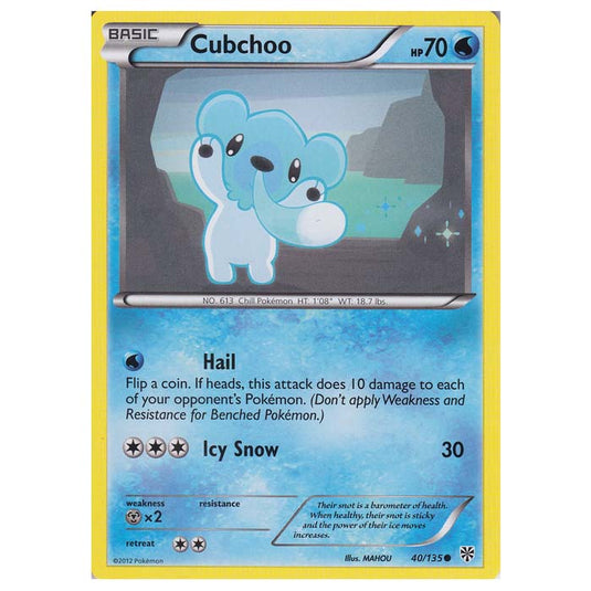 Pokemon - Black & White - Plasma Storm - Cubchoo - 040/135