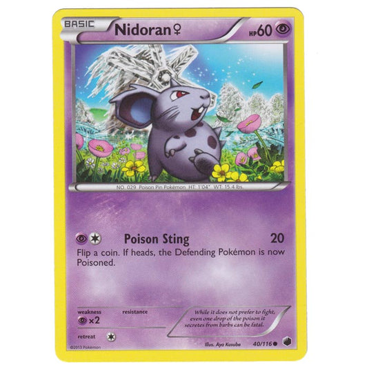 Pokemon - Black & White - Plasma Freeze - Nidoran - 40/116