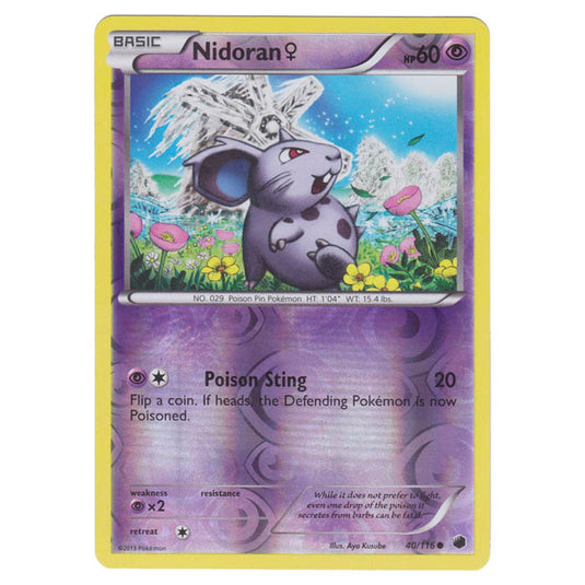 Pokemon - Black & White - Plasma Freeze - (Reverse Holo) Nidoran - 40/116