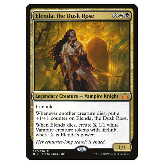 Magic The Gathering - Rivals Of Ixalan - Elenda, The Dusk Rose - 157/196 (Foil)